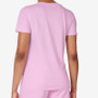 (Unpurchaseable) FILA Elevated Essentials V-Neck Tee (W) Pink View 2