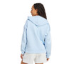 (Unpurchaseable) adidas 3 Stripes Fleece Full Zip Hoodie - Women's Glow Blue View 2