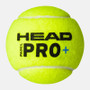 HEAD Pro+ Padel Balls (Case 24x) Yellow View 3