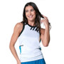 Lucky In Love Stripe It Up Tie Back Tank White View 1