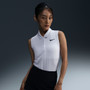 Nike Dri-FIT Victory Sleeveless Striped Polo - Women's White View 3