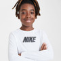 Nike Dri-FIT Multi+ Boys Long Sleeve Top White View 3