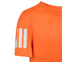 adidas Boys' Club 3 Stripes Tee Pure Orange View 5
