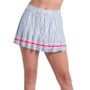 Lucky In Love High Waisted Glow Stripe Skirt - Women's White/Black/Hot Lava View 1