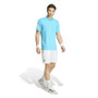 adidas Club 3 Stripes Tee - Men's Signal Cyan View 1