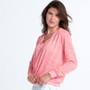 Lucky In Love Summer Haze Long Sleeve Pullover (W) Orange Frost View 2