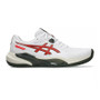 ASICS GEL Challenger 15 Clay - Men's White/Cherry Tomato View 1