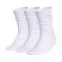 adidas Athletic Scrunch 3-Pack Crew - Women's White View 1