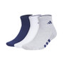 adidas Cushioned 4.0 Quarter 3-Pack - Men's Dark Blue/White/Light Grey View 1