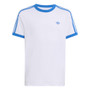 adidas Boys' Classics Tee White/Blue View 2