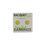 Flat Tennis Ball Earrings Yellow View 2