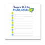 Born To Rally Pickleball Notepad Short - To Do After Pickleball White View 1