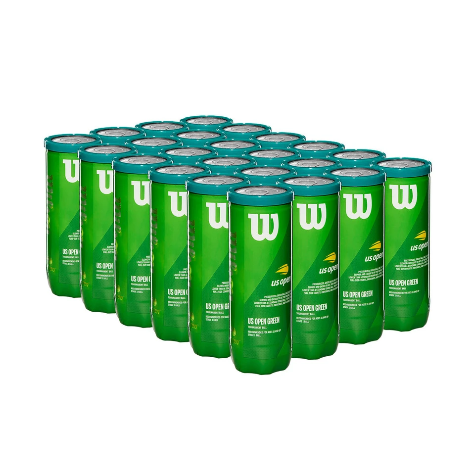 BOX OF 24 TUBES OF 3 BABOLAT GREEN BALLS - Tennis Pro - 6