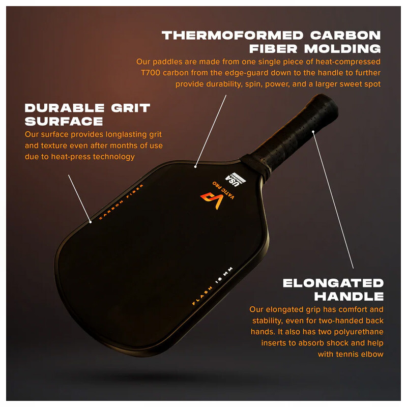 Vatic Pro Flash Pickleball Paddle (14mm)