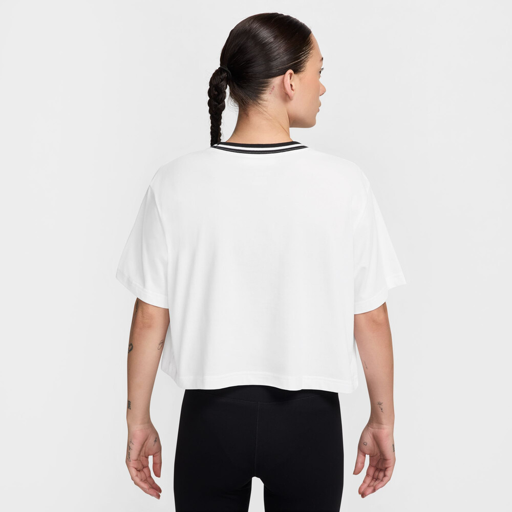 ★DNSR★ Women's Heritage Crop T-Shirt White Nike Heritage Crop Tee Shirt - White | Midwest Racquet Sports