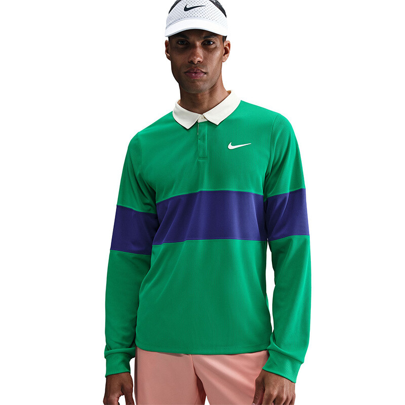 Nike Court Slam Polo アルカラス 全仏 2025 Nike Court Slam RG Long Sleeve Polo (M)