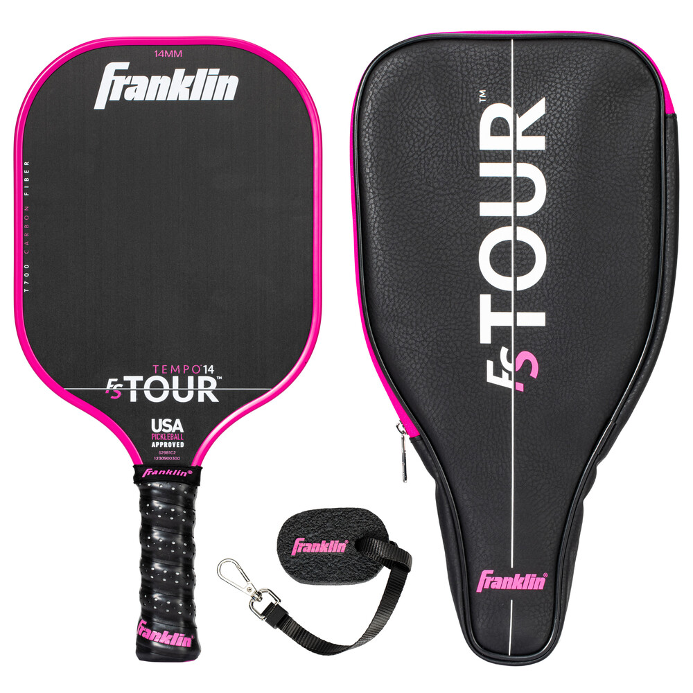 Franklin FS Tour Tempo Pickleball Paddle Set (14mm) (Pink)