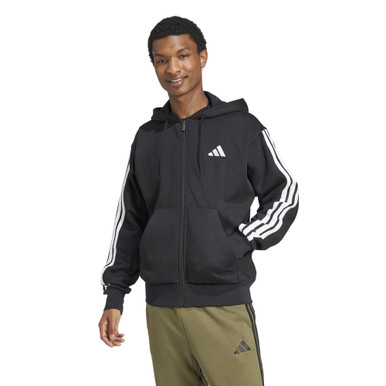 adidas 3 Stripes Full Zip Hoodie (M) | Fromuth Racquet Sports