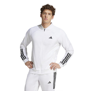 adidas Club 3 Stripes Knit Jacket (M) | Fromuth Racquet Sports