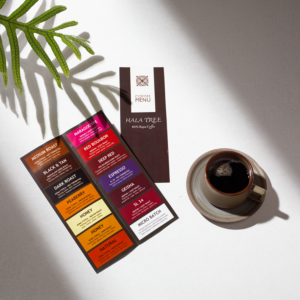 Hala Tree Kona coffee bags