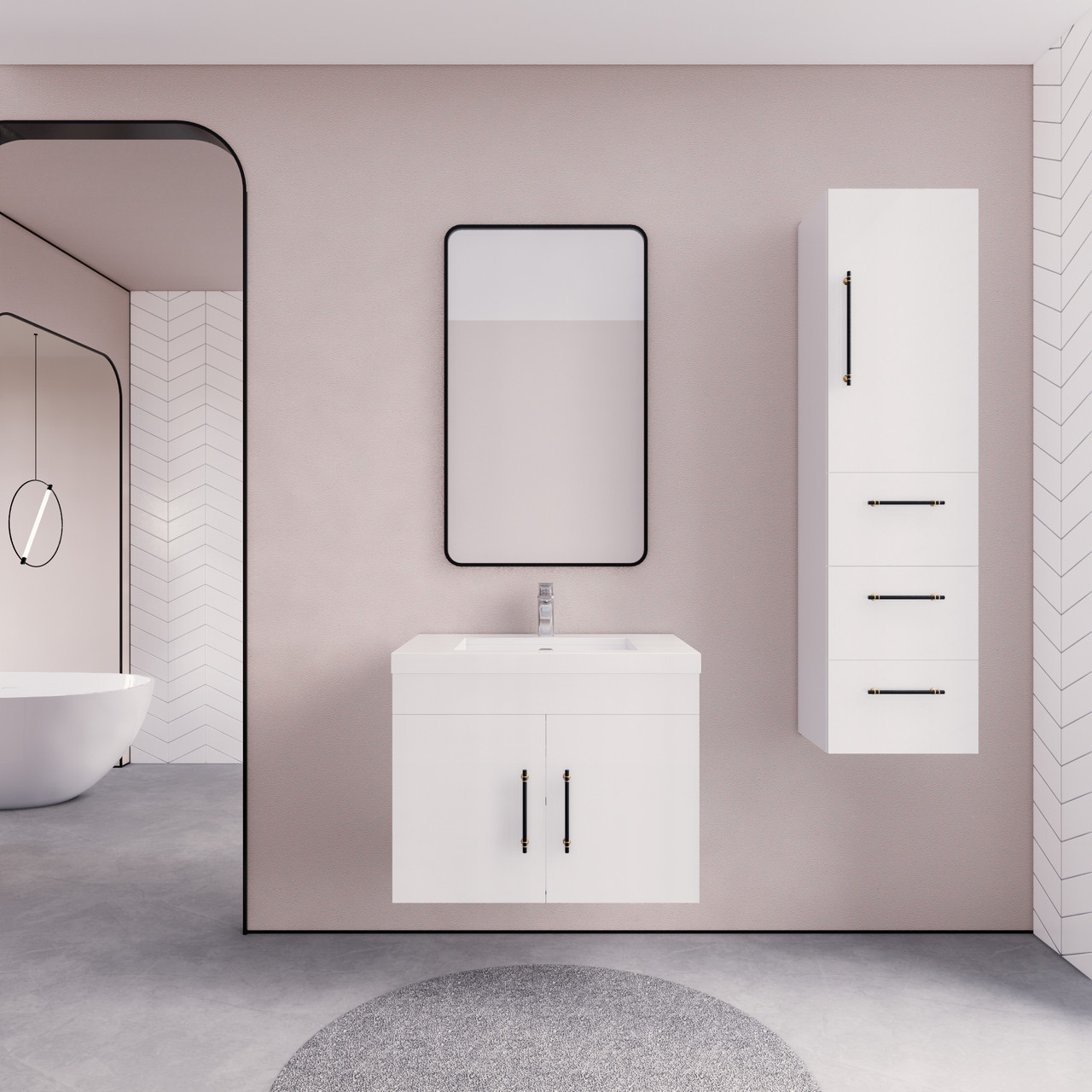 Elsa 30 inch Floating Modern Bathroom Vanity - LOS ANGELES VANITIES