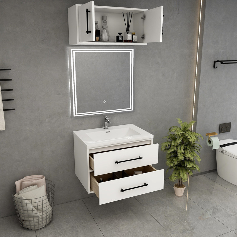 Victoria 30" Solid Wood Floating Bathroom Vanity - LOS ANGELES VANITIES