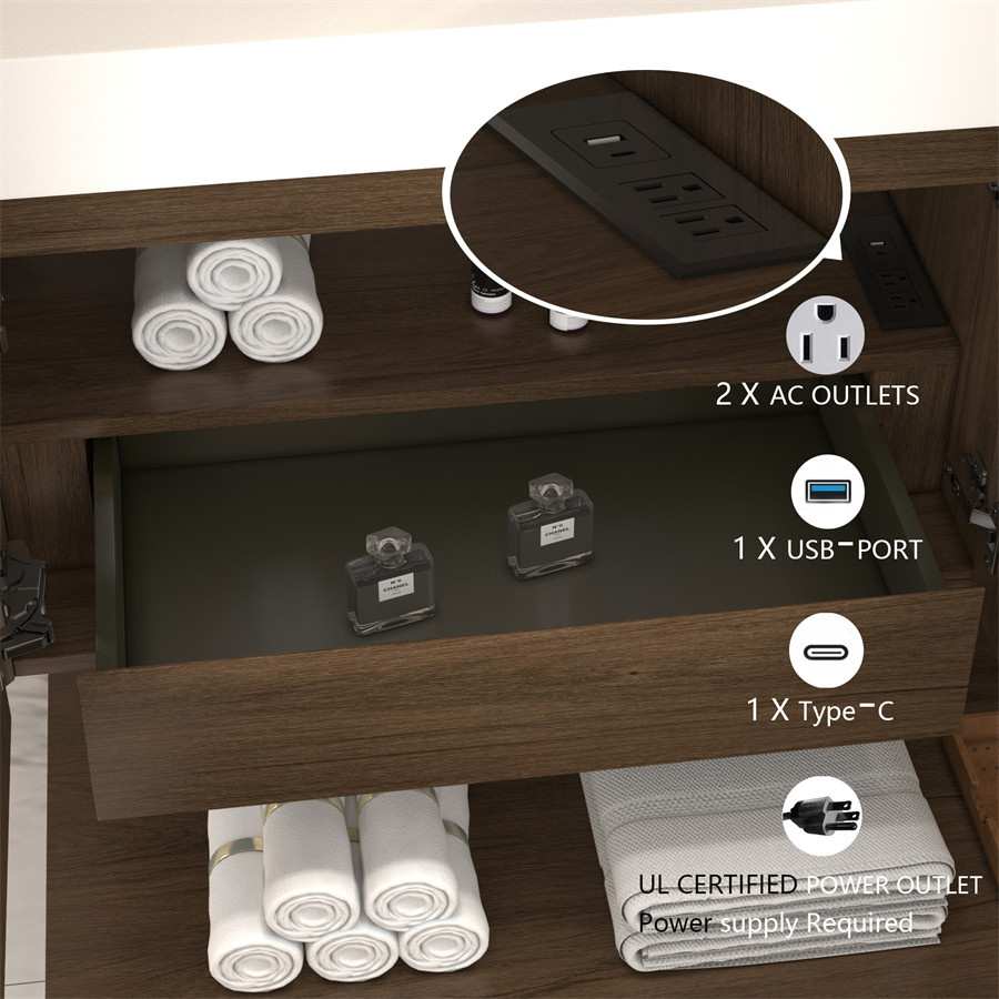 MT 72" Floating Modern Bathroom Vanity - double sink