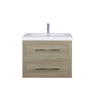 T&T 30 Inch Wall Mounted Vanity with Reinforced Acrylic Sink Light Seaside Maple