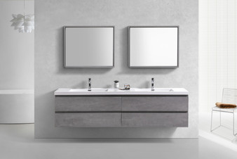 MOB 72" Wall Mounted Modern Bathroom Vanity (Double Sink)