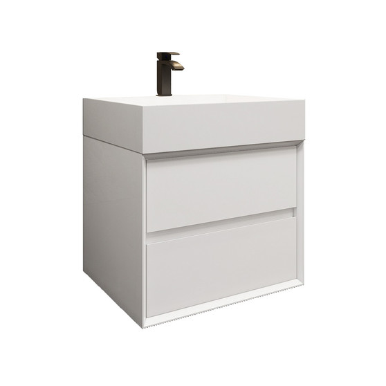 MAX 24" Wall Mounted Bath Vanity with 5" Thickness Acrylic Sink