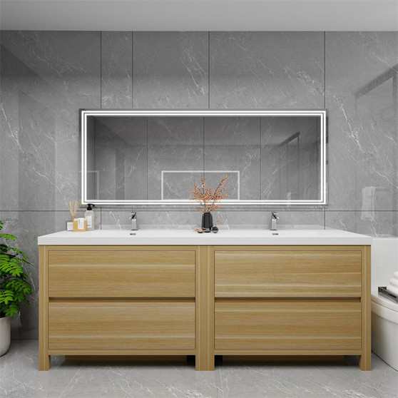 Louis 84" Freestanding Modern Bathroom Vanity