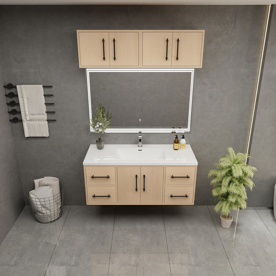 Victoria 48" Solid Wood Floating Bathroom Vanity