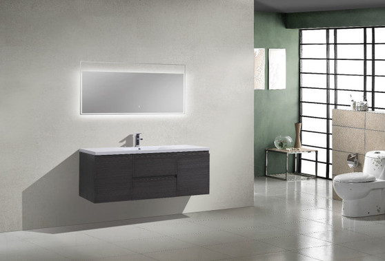 MOB 60" Wall Mounted Modern Bathroom Vanity (Single Sink)