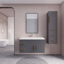 Elsa 42 inch Floating Modern Bathroom Vanity- Left Side Drawers