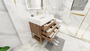 BT001 30’’White Oak Freestanding Vanity with Reinforced Acrylic Sink