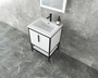 BT002 24’’Gloss White Freestanding Vanity with Reinforced Acrylic Sink