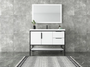 BT002 48’’Gloss White Freestanding Vanity with Reinforced Acrylic Sink