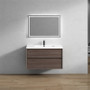 SLIM 42" Wall Mounted Vanity with Reinforced Acrylic Sink