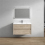 SLIM 42" Wall Mounted Vanity with Reinforced Acrylic Sink