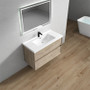 SLIM 42" Wall Mounted Vanity with Reinforced Acrylic Sink