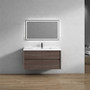 SLIM 48" Wall Mounted Vanity with Reinforced Acrylic Sink - Single Sink