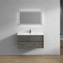 SLIM 48" Wall Mounted Vanity with Reinforced Acrylic Sink - Single Sink