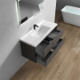 SLIM 48" Wall Mounted Vanity with Reinforced Acrylic Sink - Single Sink