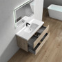 SLIM 48" Wall Mounted Vanity with Reinforced Acrylic Sink - Single Sink