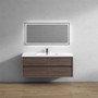 SLIM 60" Wall Mounted Vanity with Reinforced Acrylic Sink - Single Sink