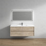 SLIM 60" Wall Mounted Vanity with Reinforced Acrylic Sink - Single Sink