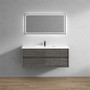 SLIM 60" Wall Mounted Vanity with Reinforced Acrylic Sink - Single Sink