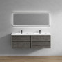 SLIM 72" Wall Mounted Vanity with Reinforced Acrylic Sink - Double Sink