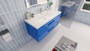 T&T 48 Inch Wall Mounted Vanity with Reinforced Acrylic Sink Blue