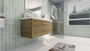 T&T 48 Inch Wall Mounted Vanity with Reinforced Acrylic Sink White Oak